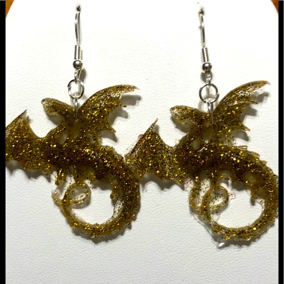 Hand Crafted Jewelry - 🆕 Handmade Gorgeous Dragon 🐉🐉 Earrings